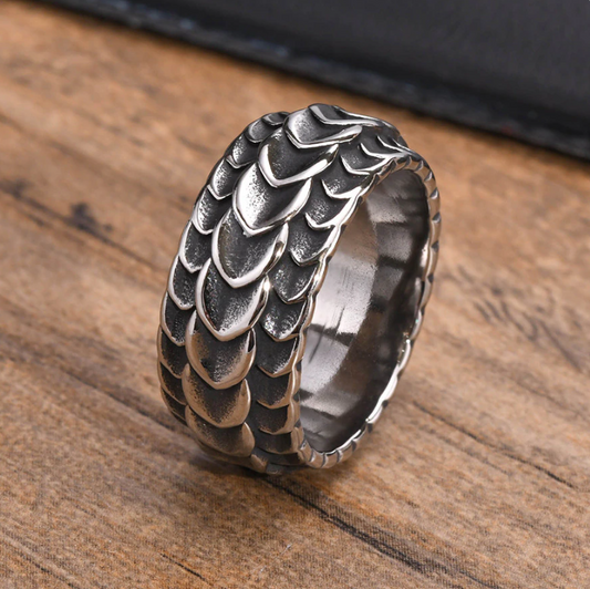 Dragon Scale Silver Ring