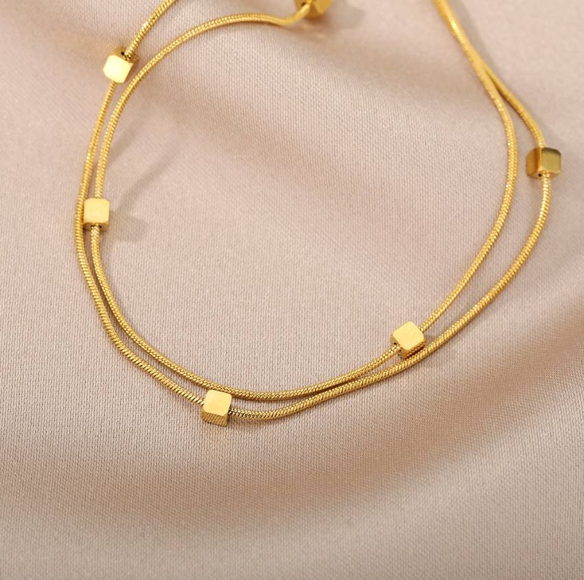 Geometric Shape Gold Rope Anklet