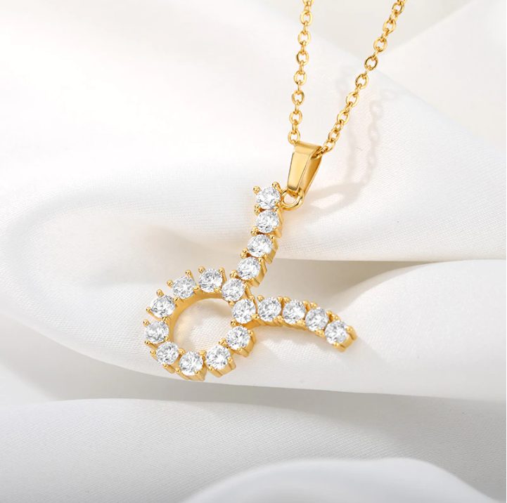 Diamond Zodiac Sign Pendant Gold Necklaces