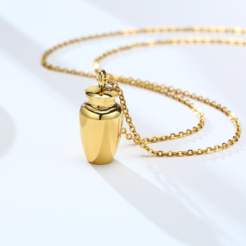 Openable Earthen Jar Pendant Necklaces