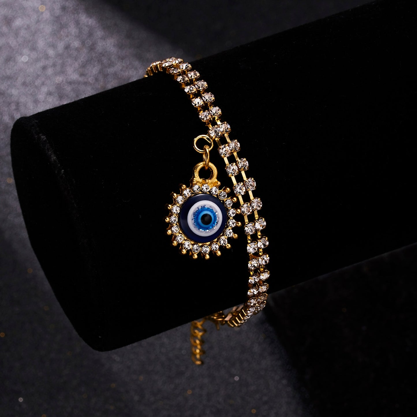 Evil Eye Hand of Hamsa Charm Gold Bracelets