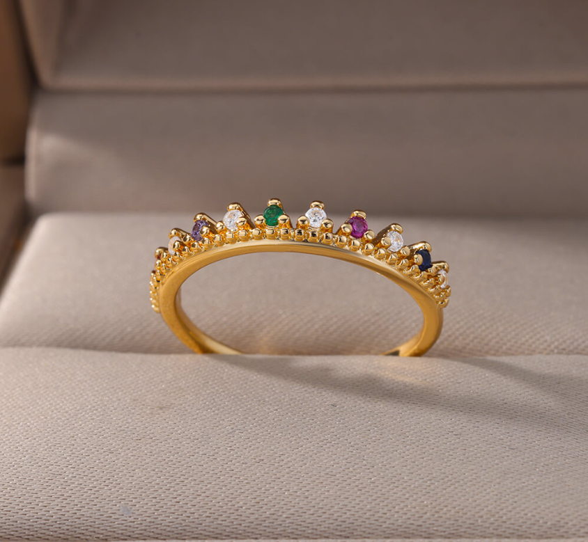 Multi-Gemstone Gold Ring