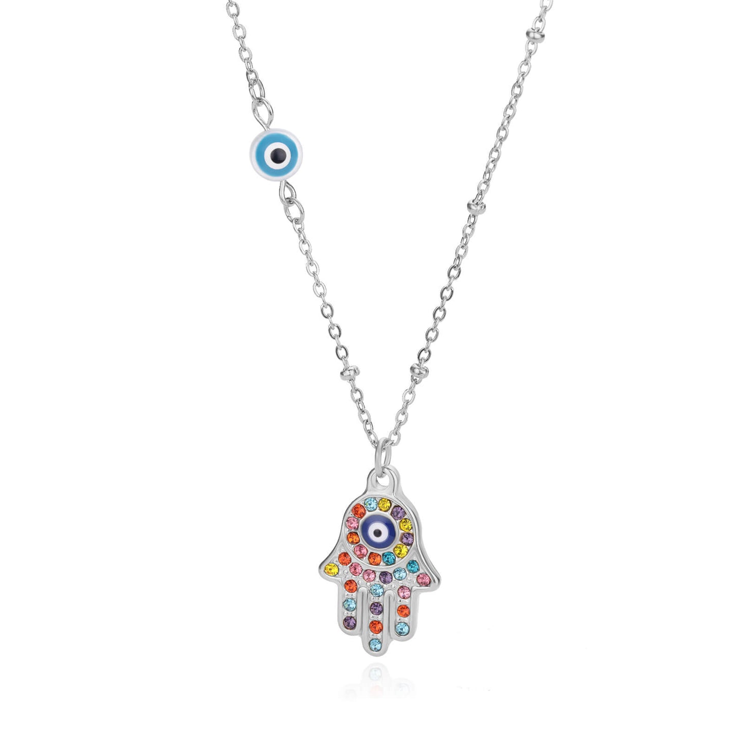 Hand of Hamsa Pendant Necklace