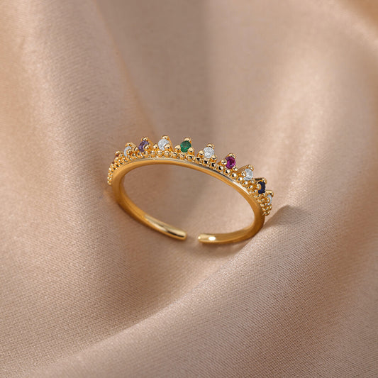 Multi-Gemstone Gold Ring