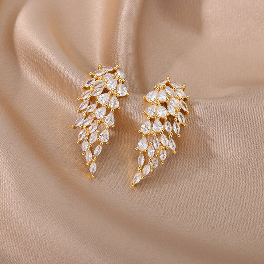 Celestial Angel Wing Gold Earrings