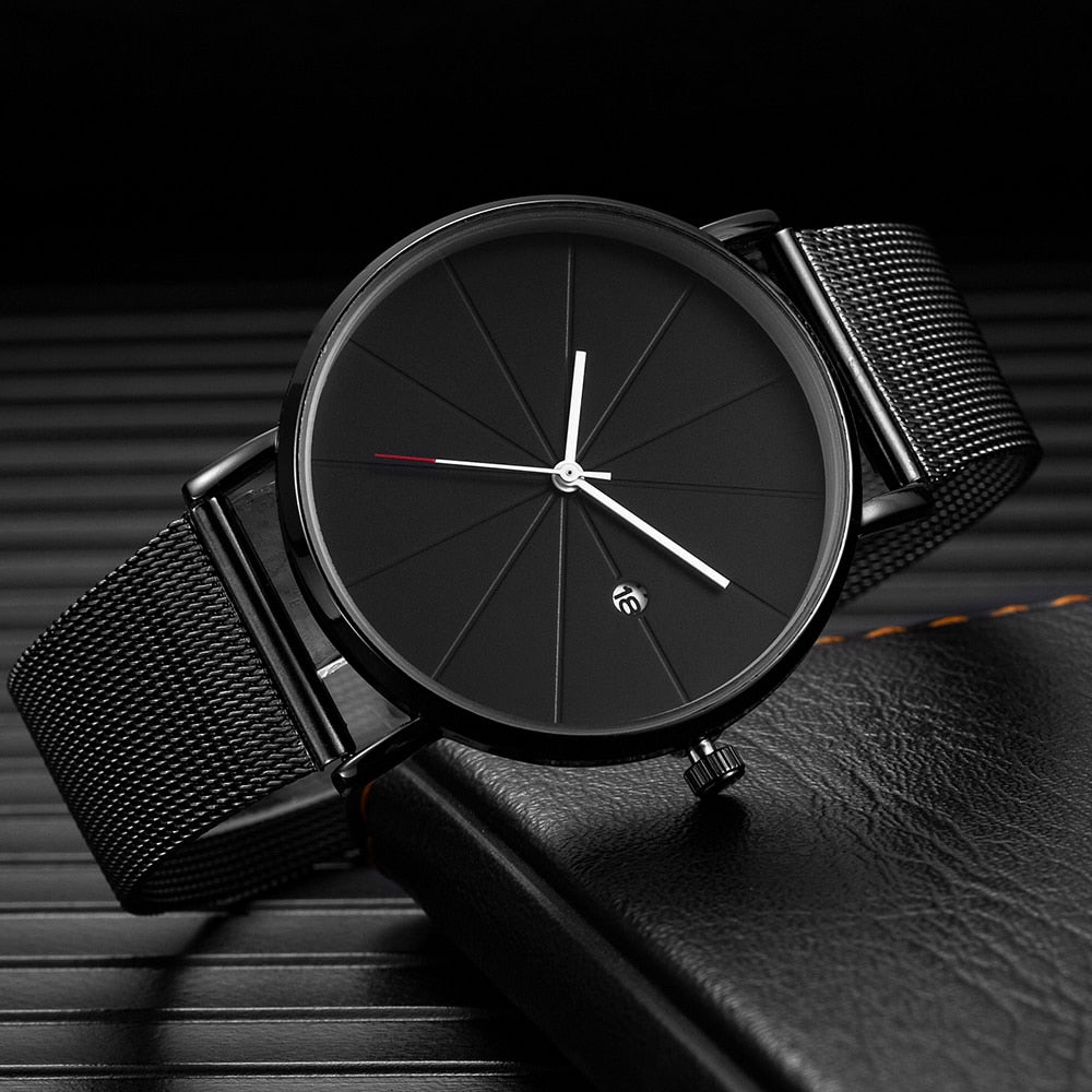 Stainless Steel Strap Minimalist Business Watch